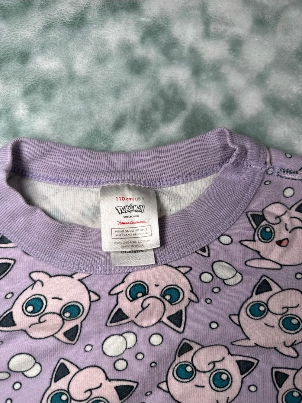 Pokemon Girls Lavender and Pink Jigglypuff Pajama Top